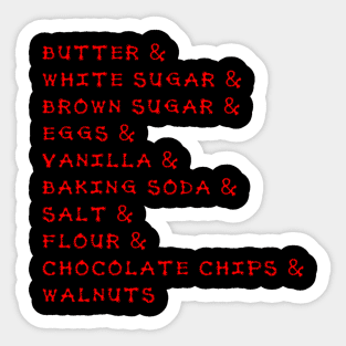 Cookie Ingredients Sticker